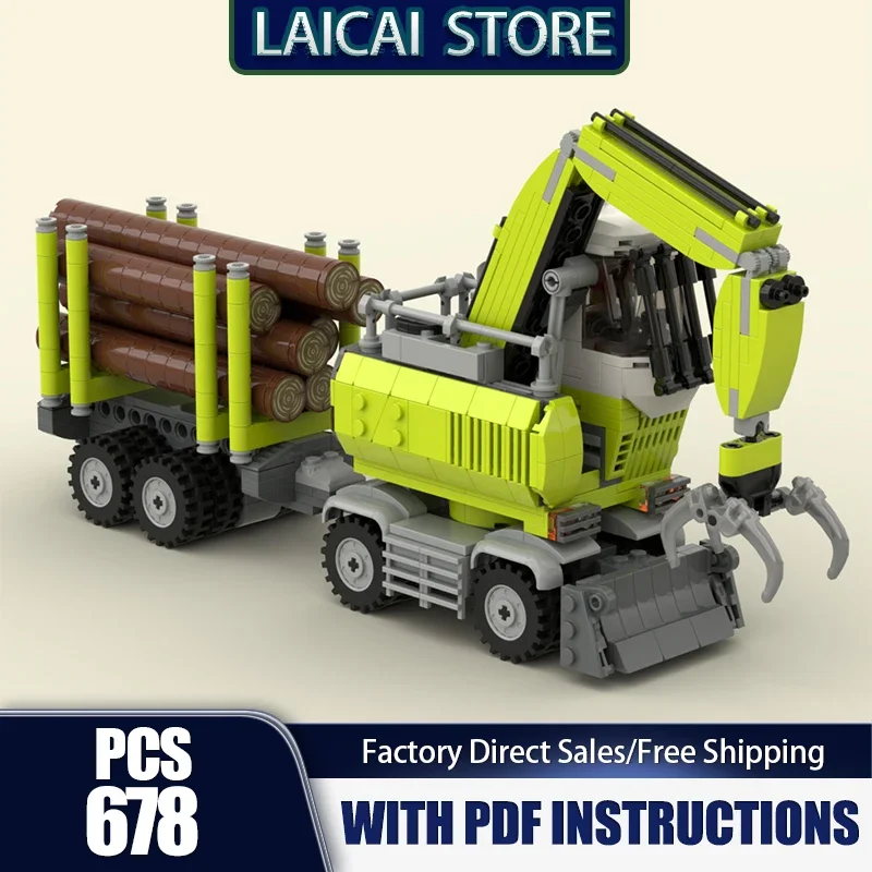 Urban Truck Model Moc Building Bricks Trailer Handling Program Technology Modular Blocks Gifts Christmas Toys DIY Sets Assembly