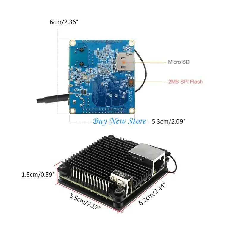 20ce Allwinner- H616 BT5.0 Wifi Board Board HEATSINK กรณี- สำหรับ Zero2