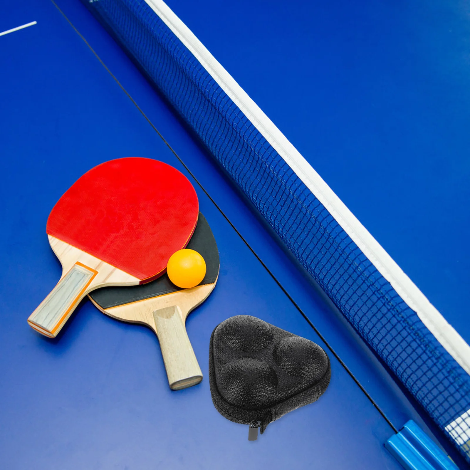 

3 Pong Ball Holder Triangular Eva Storage Case Compact Table Tennis Bag Outdoor Indoor Sports Black Tennis Ball Storage