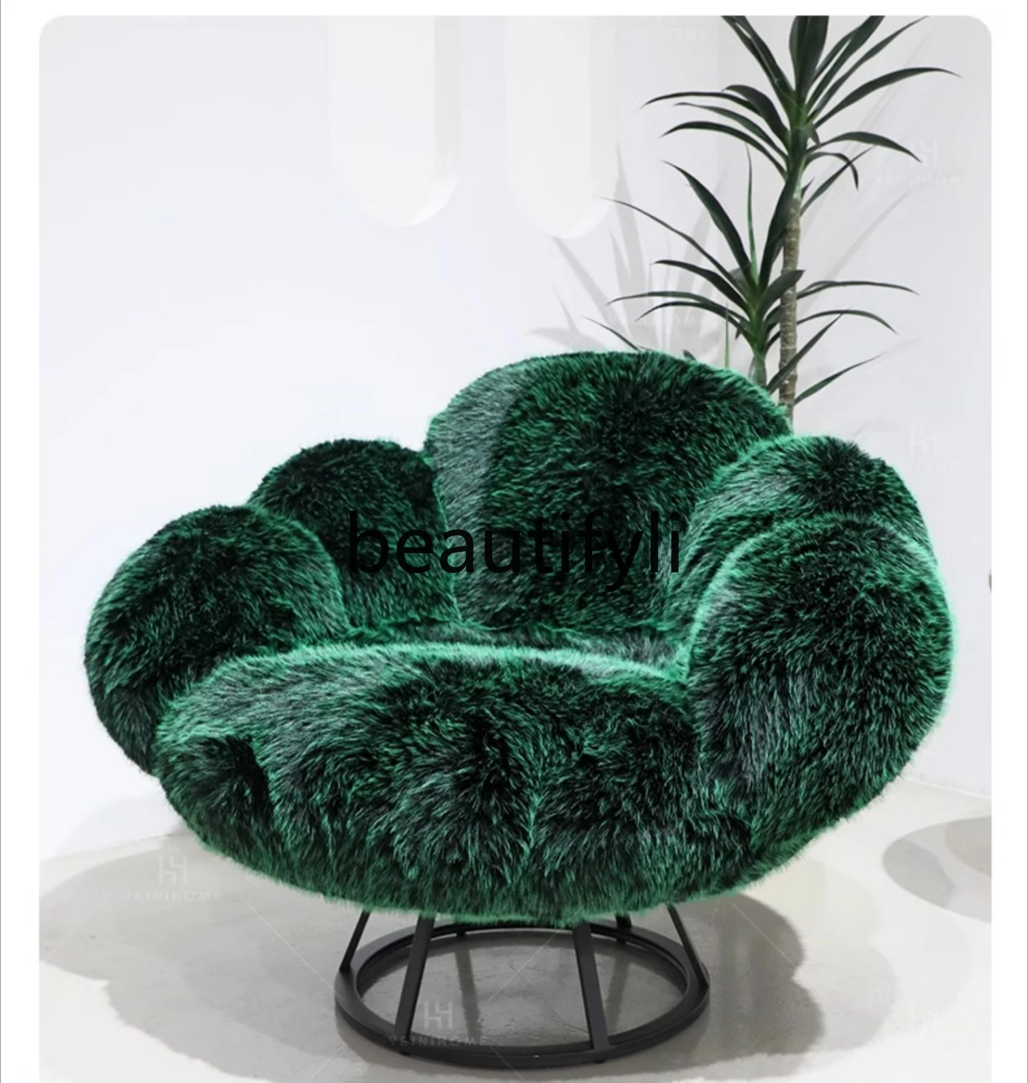 

Single leisure chair designer can 360 degrees rotating chair sofa light luxury high-end