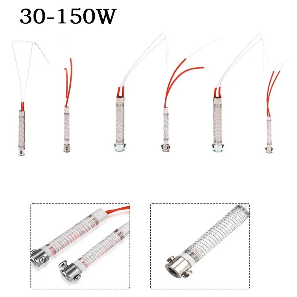 เครื่องทําความร้อน Iron Core 30 W/40 W/60 W/80 W/100 W/150 W เครื่องทําความร้อน Iron Core สําหรับไฟฟ้าบัดกรีเหล็กองค์ประกอบความร้อน