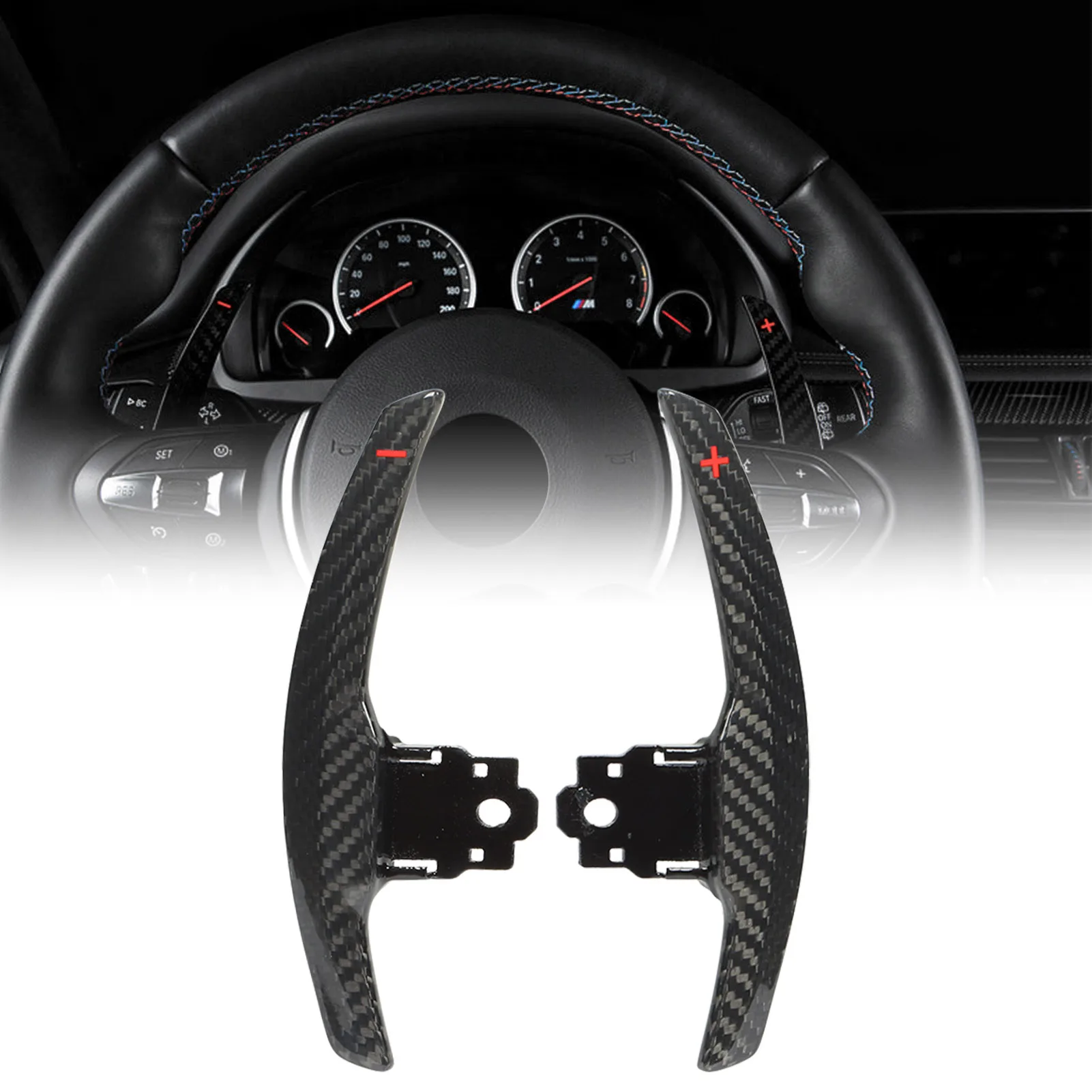 

Paddle Shifter Extension Stable Performance Steering Wheel Shift Paddle Left Right Easy Clean for Car