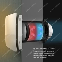 Wifi Controlled Single Room Ventilation System with Heat Recovery Ventilation for Home Fresh Air Heat Exchanger Ventilation