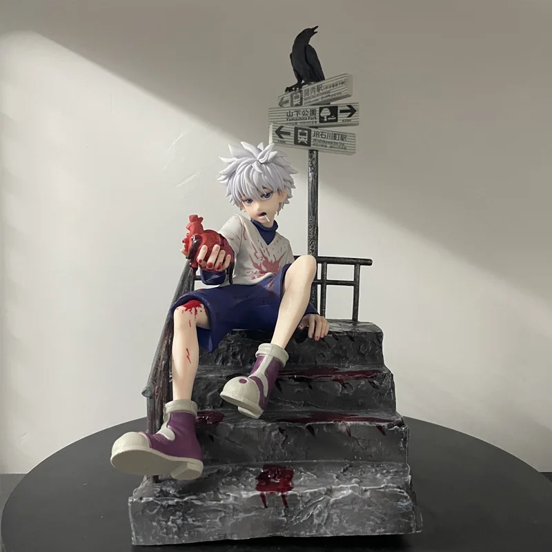 2024 New Anime Hunter X Hunter Killua Zoldyck Gk Pvc Action Figure Toys Killua Statue Figure Model Collection Doll Kids Gift