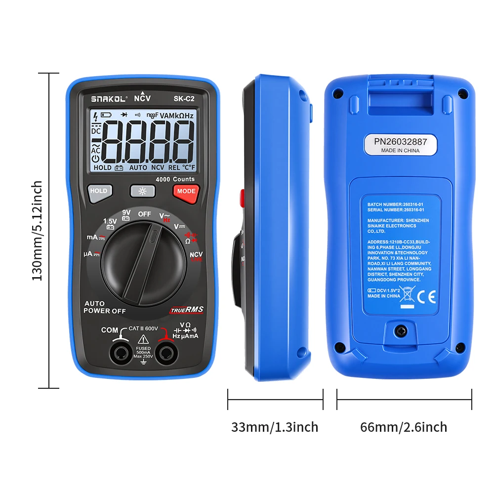 Digital Multimeter Voltage Resistance Meter LCD Voltage Current Detector High-Precision Multi-Function Tester Volt Amp Ohm Meter view 6