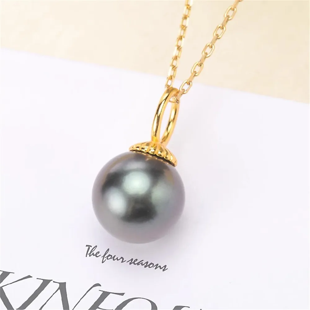 

DIY Pearl Accessories S925 Sterling Silver Pearl Pendant Empty Bracelet Necklace Pendant for Women's Minimalist Style Fit 8-15mm