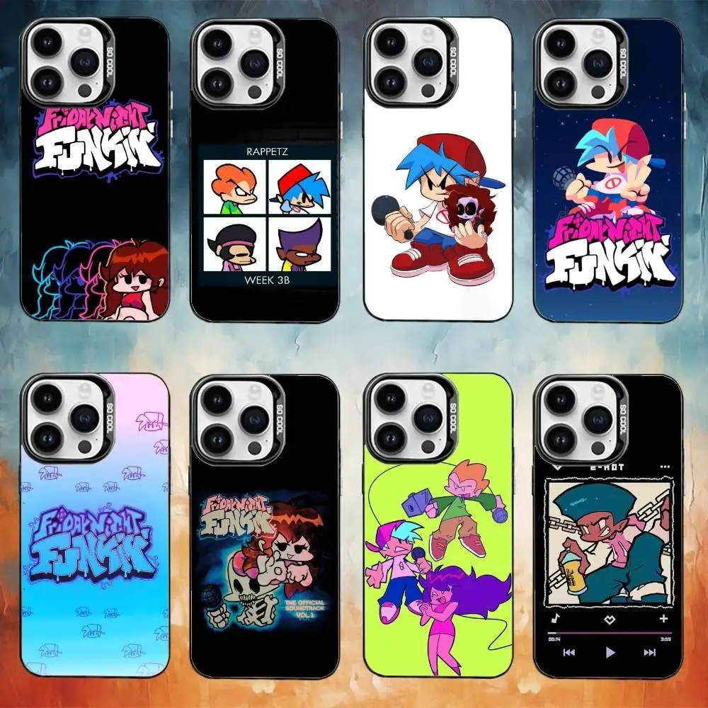 

F-Friday N-Night Phone Case For iPhone 17,16,15,14,13,12,11 Plus,Pro Max,XS,Colored silver phone case