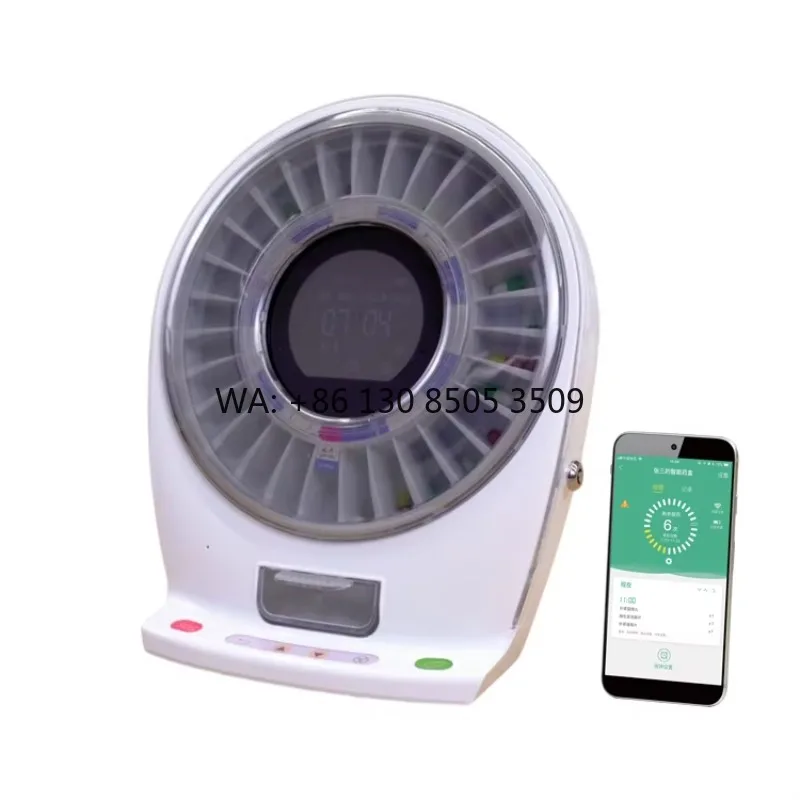 

M256A Convenient Vertical Design 4G Wifi Automatic Pill Dispenser With 9 Alarm Customizable Voice Reminders