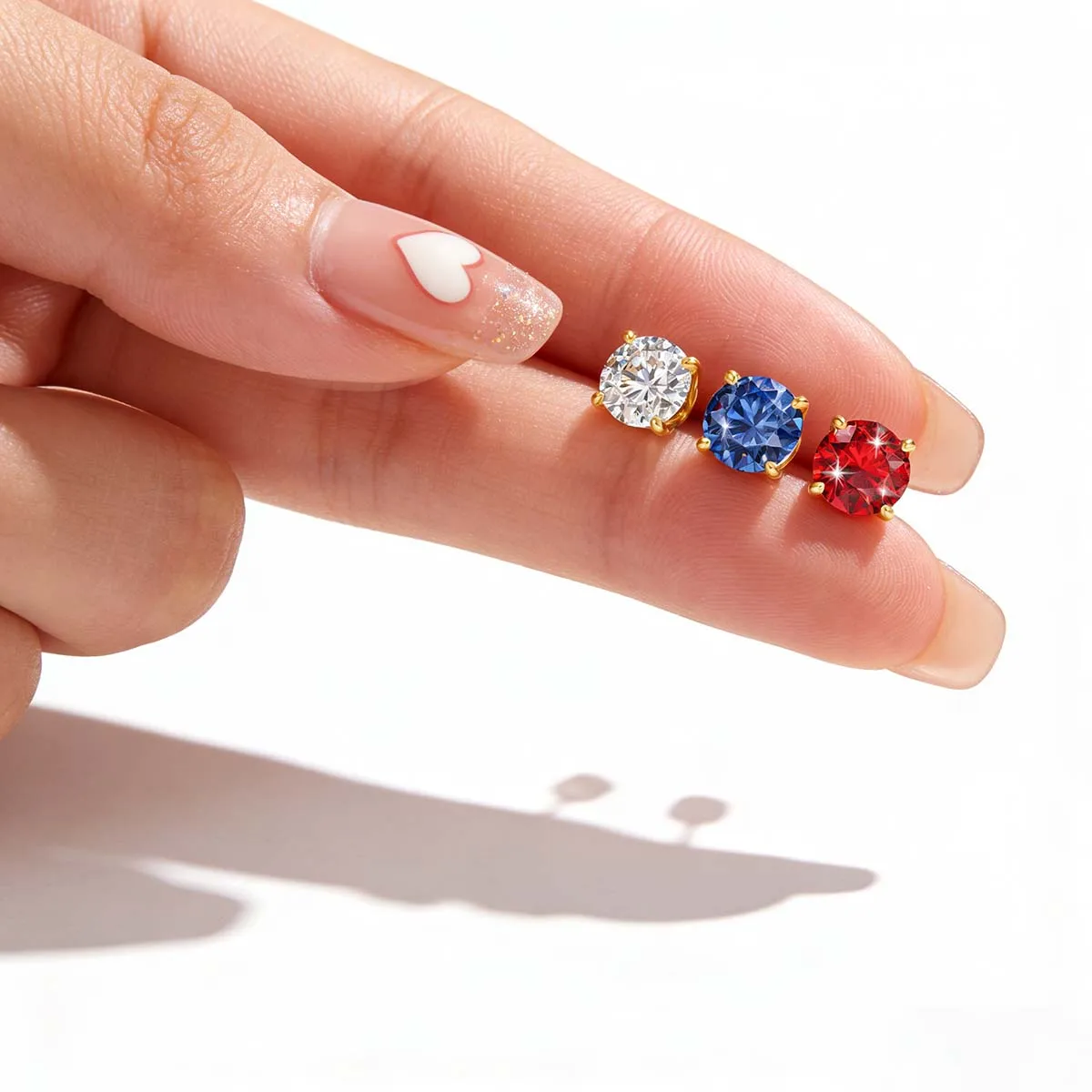SDOOU Pass Diamond Tester Each 0.5ct-3ct GRA Moissanite D Color Stud Earrings 14K Gold Lab Created Diamond Studs For Boys Girls