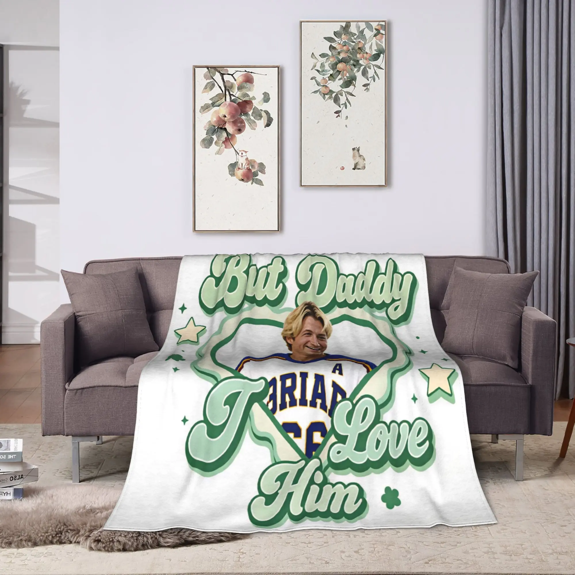But Daddy I Love Him Di Laurentis Poster Soft Comfy Blanket For Couch Bed  Pattern Throw Blanket Plane Travel Flannel Bedspread