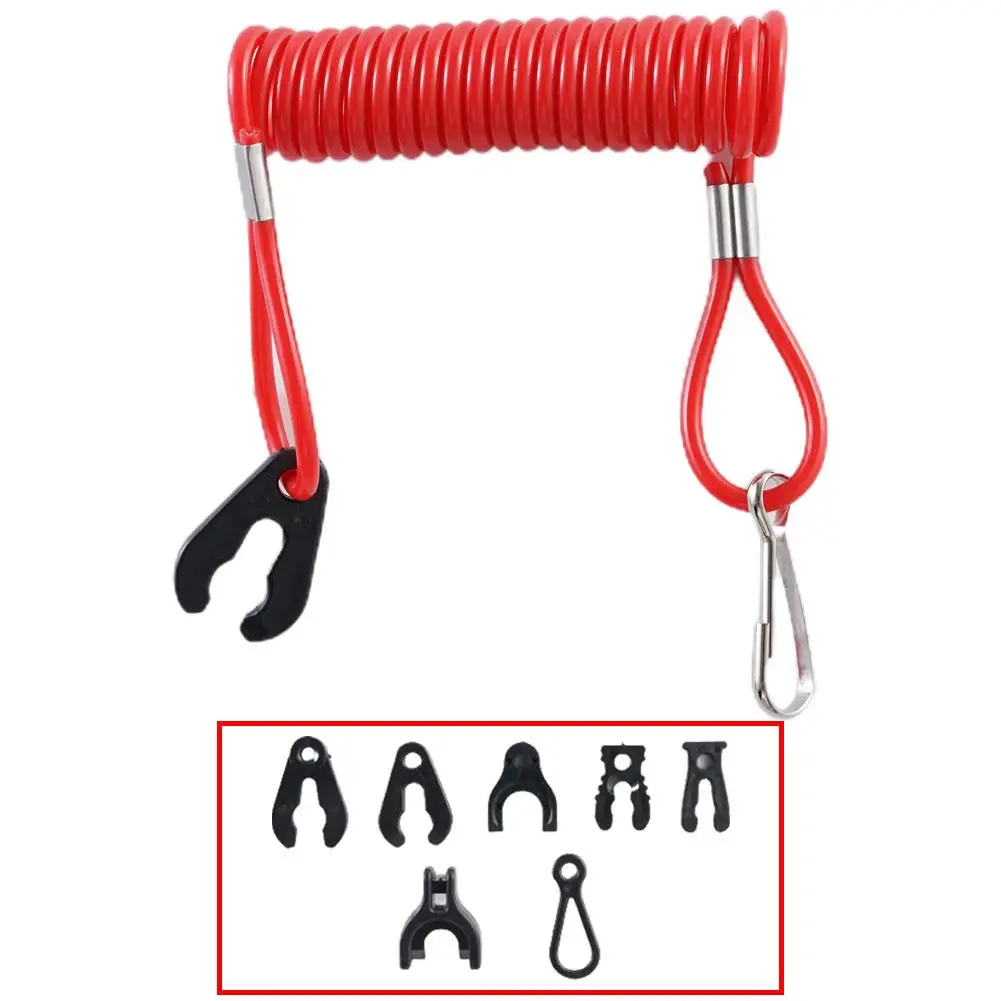 Boat Outboard Motor Kill Switch Lanyard Universal for YAMAHA Honda Mercury/Mariner/Force Tohatsu Motorboat Flameout Rope C7S1