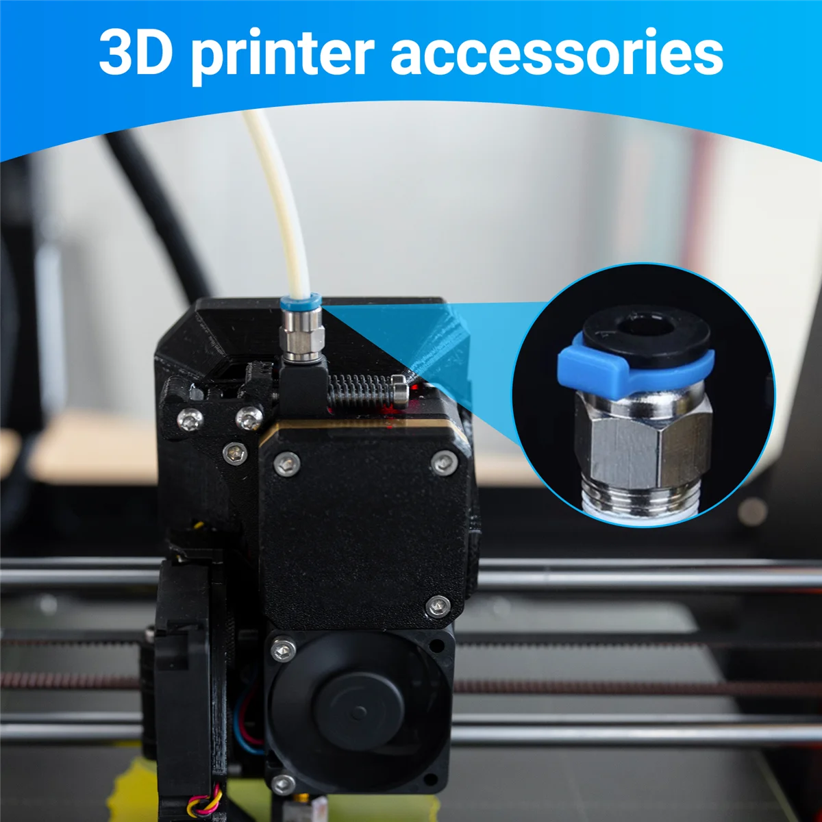 Klip Konektor Pneumatik Printer ABLJ3D Cocok untuk Konektor Pneumatik PC4-01, PC4-M6, KJH04-M6, PC4-M5 (20 Buah)
