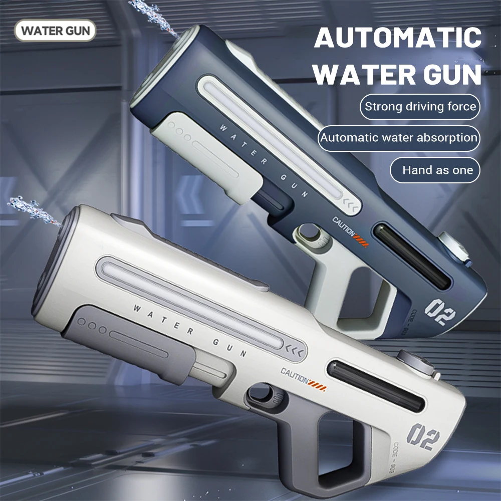 

Electric Water Gun Fully Automatic Continuous Firing Automatic Water-Suck Large Capacity Lighting Summer Outdoor Beach Game Gift
