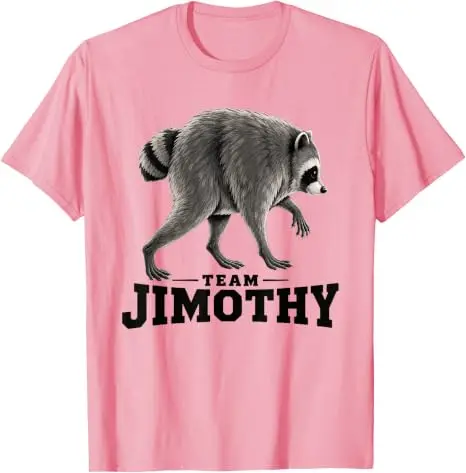 Team JIMOTHY Viral Raccoon Shirt Lustiges Waschbär-Meme-T-Shirt Y2k Streetwear Baumwoll-Grafikbekleidung für Damen und Herren Neuheits-T-Shirt – Detail 9