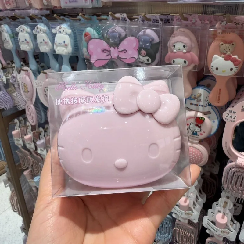 

Портативная расческа-массажер для волос Sanrio Hello Kitty (аниме) для женщин, девушек, студенток, для дома, общежития, путешествий, салонов