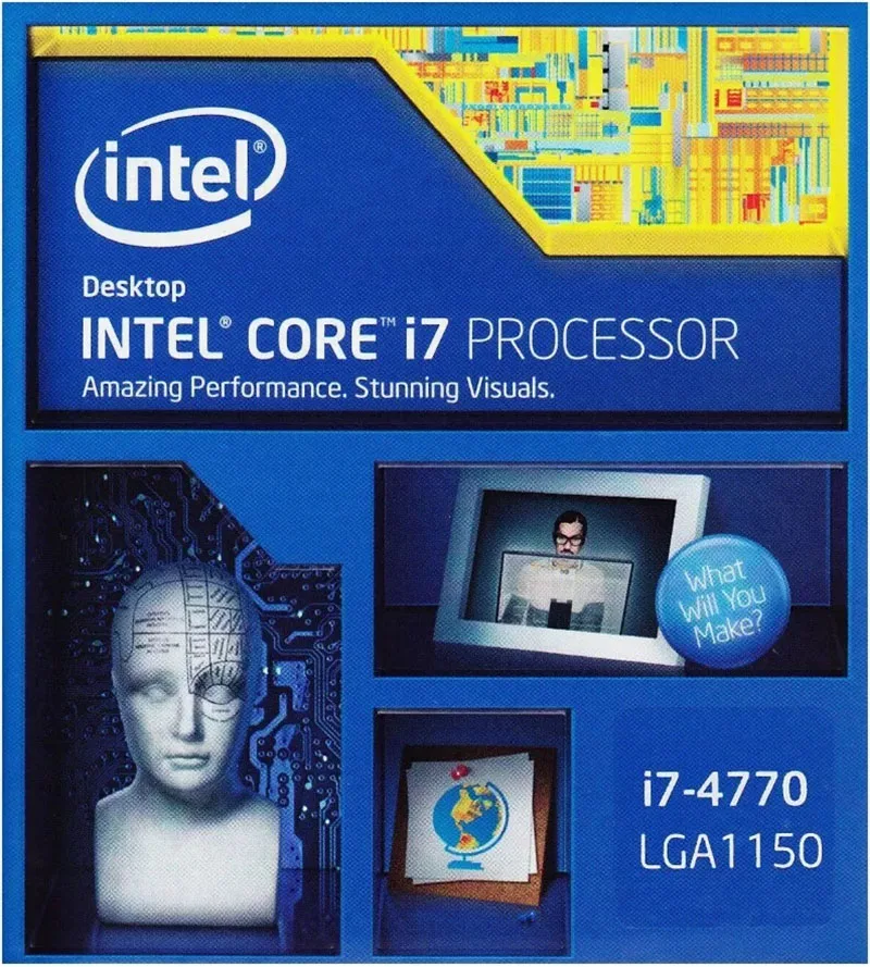 

Новый процессор Intel Core i7-4770 3,4 ГГц SR149 для настольного компьютера, четырехъядерный процессор в коробке