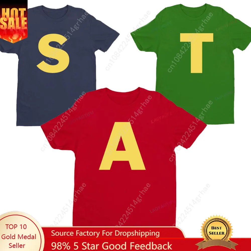 

Alvin and The Chipmunks Red Shirt Unisex S/P Movie Promo Nerd Geek Animation Adult T-shirt Graphic T Shirts Cotton Tee Tops