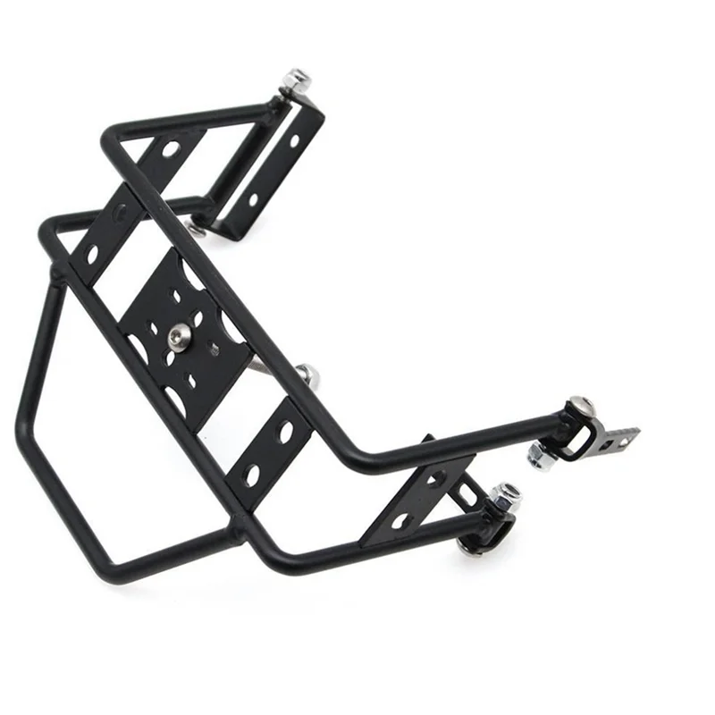 ABKQ-For Wrangler Trx4 Defender Scx10 90046 90047 Simulation Climbing Car Stinger Metal Rear Bumper Spare Tire Frame
