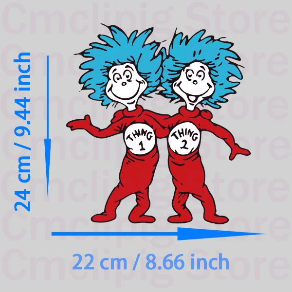 Dr. Seuss Cartoon Sticker on clothes Iron on patches self-adhesive thermo-stickers for children printing for clothes