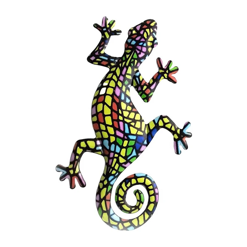 metal gecko wall art decor lizard art pendurado para varanda do quintal ao ar livre home patio lawn decoracoes de vedacao 01