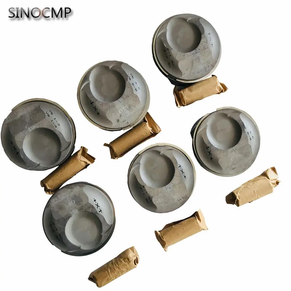 

6pcs 94810304724 Engine Piston Set For 2011 - 2016 PORSCHE PANAMERA V6 3.6 4640 Pistons Rings Pistons Kits Engines Components