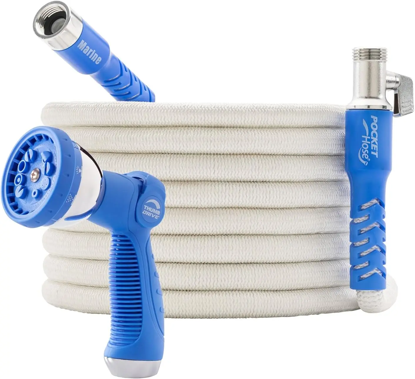 

100 ft Expandable Garden Hose for Marine & RV Use – Drinking Water Safe & Lead-Free, 3/4” Lightweight