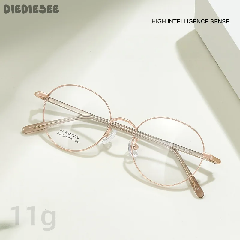 

DIEDIESEE New Ultra Light Retro Exquisite Metal Frame Can Be Matched With Myopia And Hyperopia Optical Glasses Frame 3031