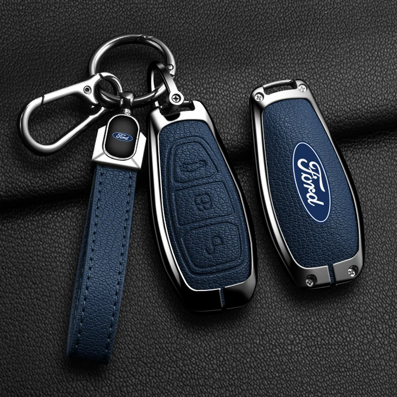 New Alloy 3 Buttons New Car Key Cover Case Shell Fob For Ford Fiesta Focus Mondeo Kuga Escape C-Max /Grand C-Max Ecosport C-Max