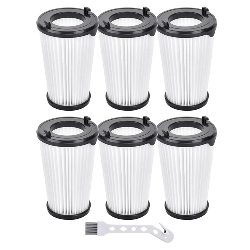 6 Pack Vacuum Cleaner Filter Long Lasting Filter Plastic Vacuum Filter Vacuum Cleaner Replacement for AEG CX7/CX7-2 Dropship