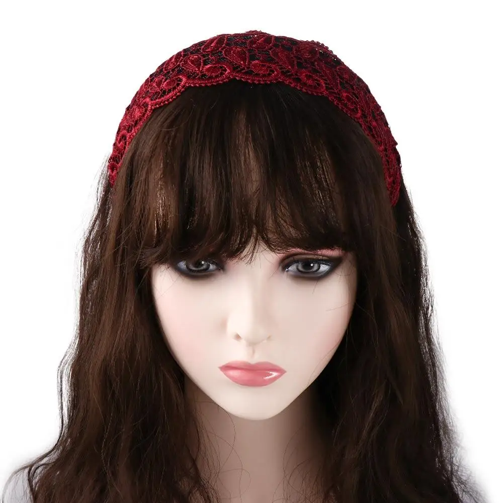 

Trendy Sweet Flower Wash Face For Girls Non Slip Korean Head Wrap Lace Hairbands Headband Women Hair Hoop