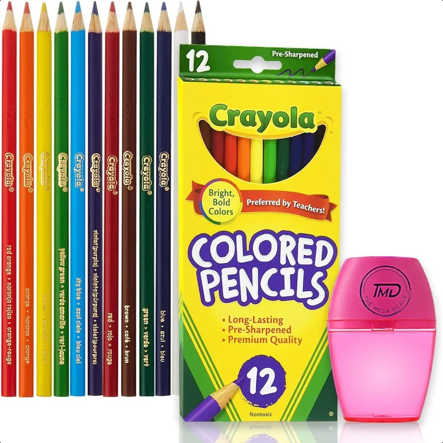 

Colored Pencils for Adults 12 Vibrant Smooth Color Pencils for Adult Coloring Books NonToxic Coloring Pencil Set with Sharpener