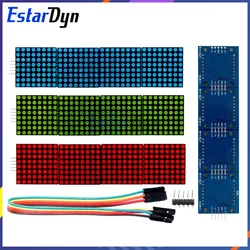 Estardyn MAX7219 Dot Matrix Module For Microcontroller 4 In One Display with 5P Line Red Green Blue