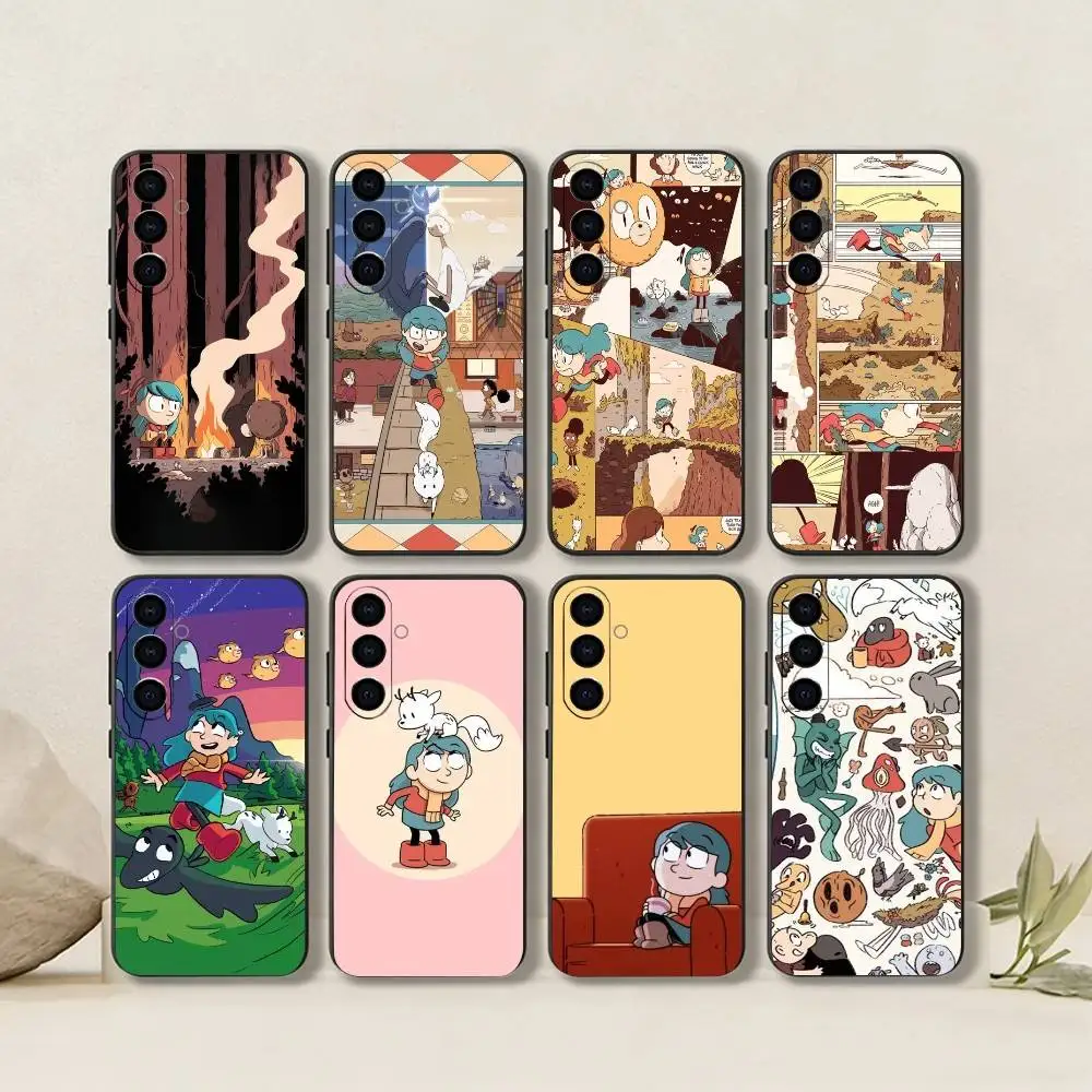 Hilda-Blue haired girl-Johanna- Twig-Alfur-Deerfox   Phone Case For Samsung Galaxy A73,A72,A71,A70,A53,A52,A51,Soft Silicone Bla