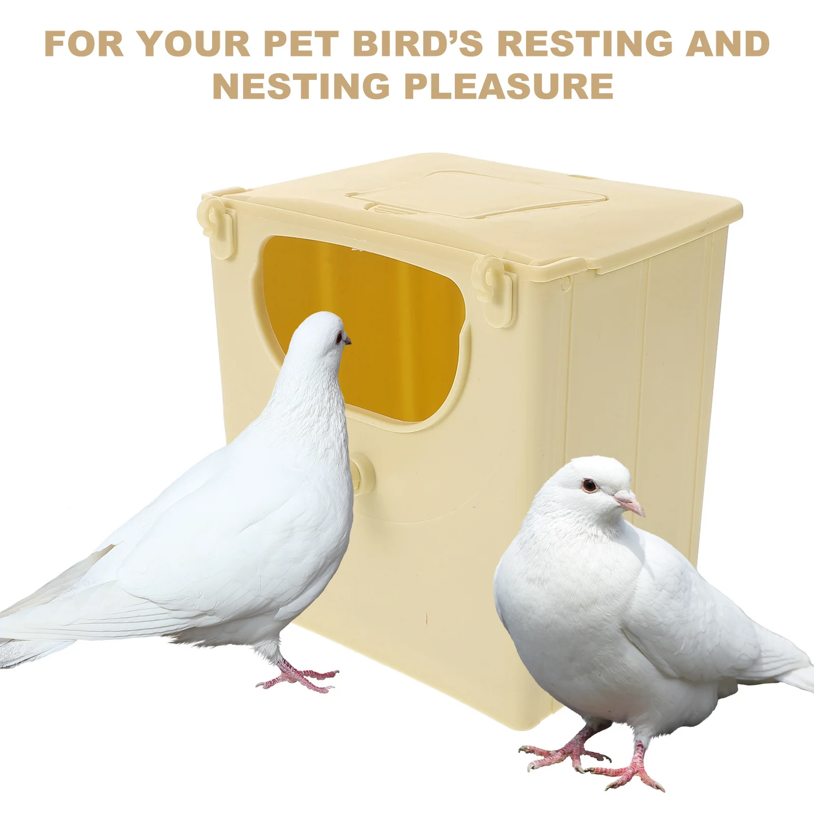 

3Pcs Bird Breeding Nest Plastic Hanging Nesting Box Artificial Bird Hut Pet Cage Hanging Box for Garden Yard Home