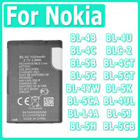 BL-4C BL-5C BL-4B BL-5B Battery For Nokia 2630 6100 5140 1100 1110 5230 N72 3310 5630 3720 N85 Lumia 925 535 630 225 Asha 300