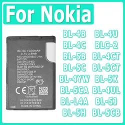 BL-4C BL-5C BL-4B BL-5B Battery For Nokia 2630 6100 5140 1100 1110 5230 N72 3310 5630 3720 N85 Lumia 925 535 630 225 Asha 300