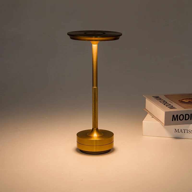 Imagem -04 - Nodic Cordless Recarregável Table Lamp Desk Lamp para Quarto Vintage Stepless Moderno