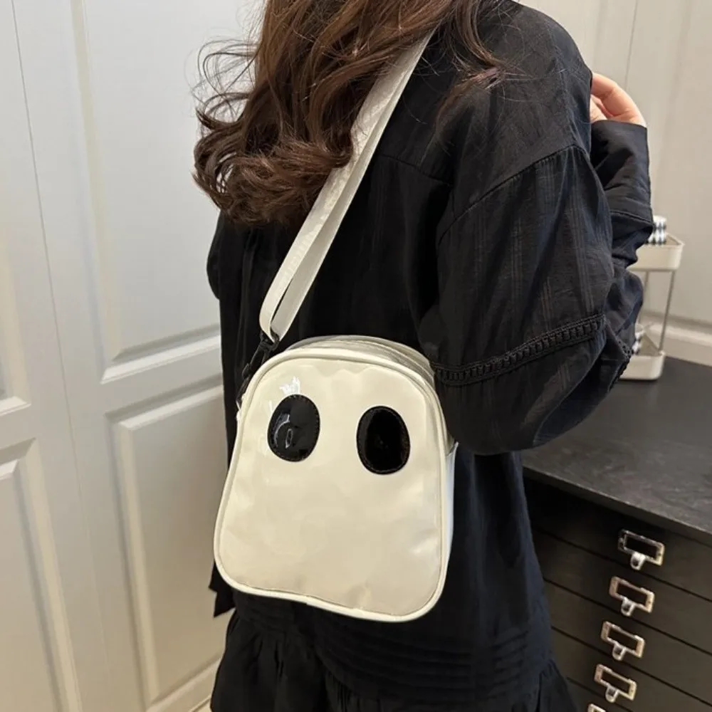 

Reusable PU Halloween Ghost Bag Transparent Waterproof Clear Shoulder Bag Large Capacity Zipper Crossbody Bag Girl