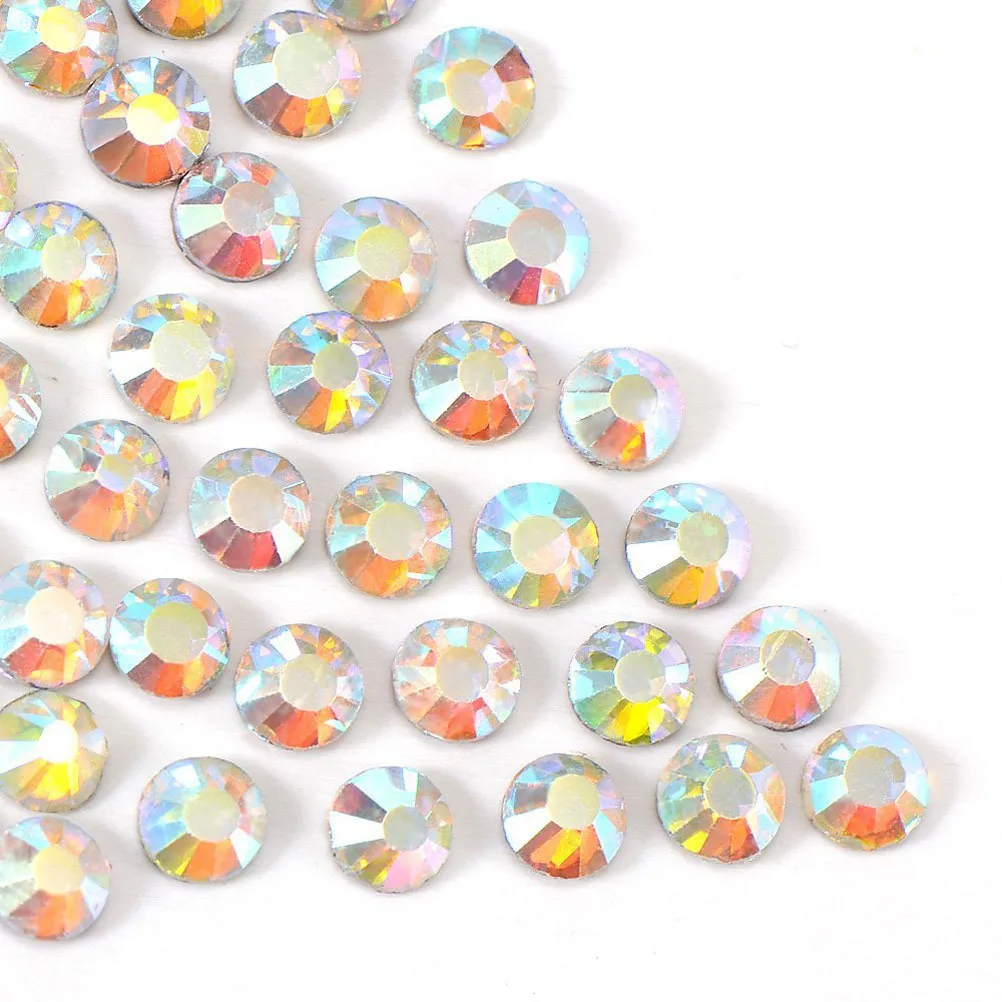 

1440Pcs DIY Rhinestones Ss16 4mm Crystal Ab Hotfix Resin Flatback for Nails Clothes Bags Phone Decor Crystal Ab Rhinestones