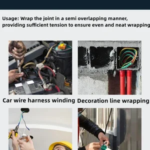 Băng điện đầy màu sắc của PVC, chống mài mòn, chất làm chậm ngọn lửa, không có chì, cách điện, không thấm nước, thợ điện, trắng, đen, đỏ, xanh dương, xanh lá cây 12 Ribbon Red Bán hàng chính - 1