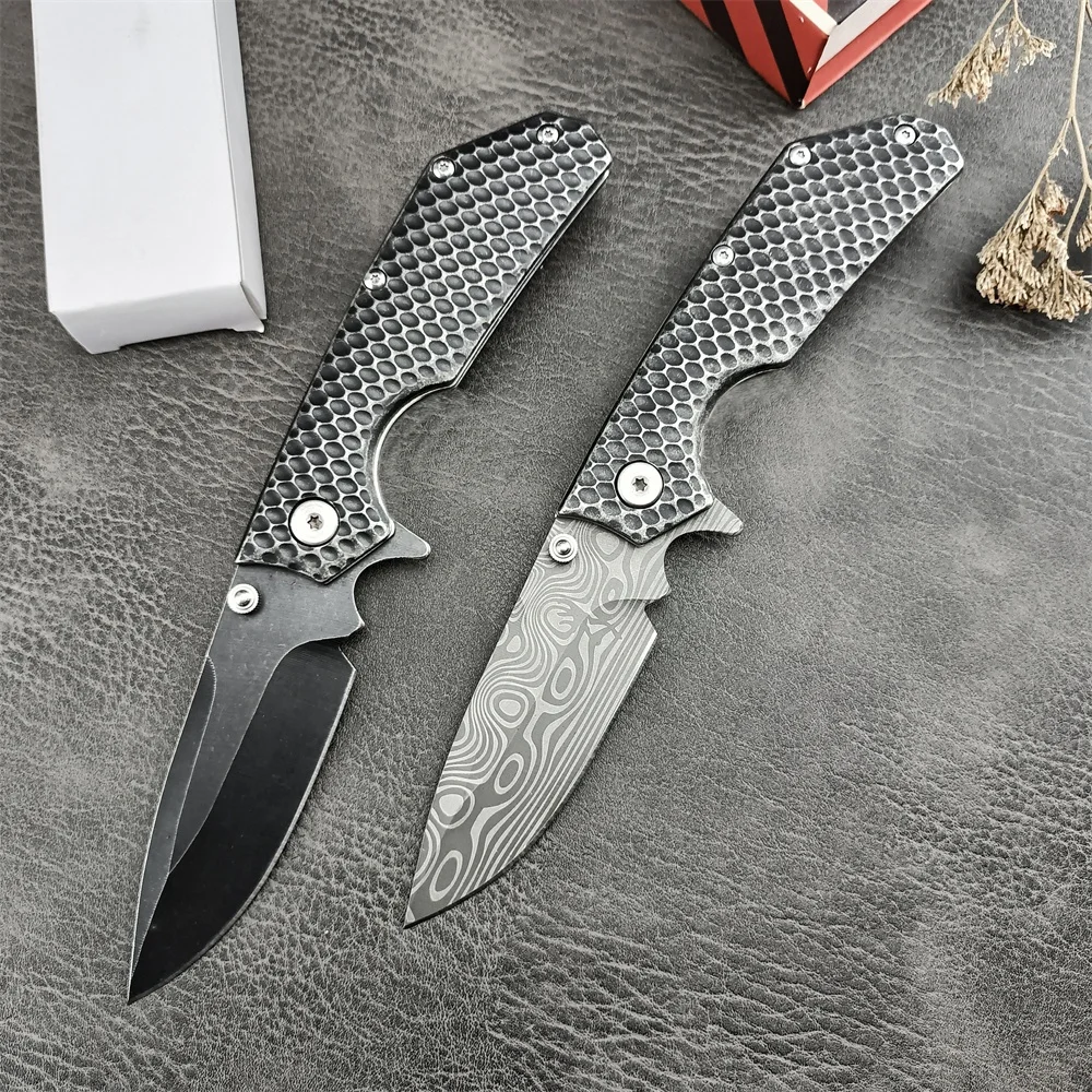 Strider SMF Tactical Bearing Folding Knife 7Cr13mov Black Stainless Steel Handle Outdoor Camping Hunting Knives Pocket EDC Tool