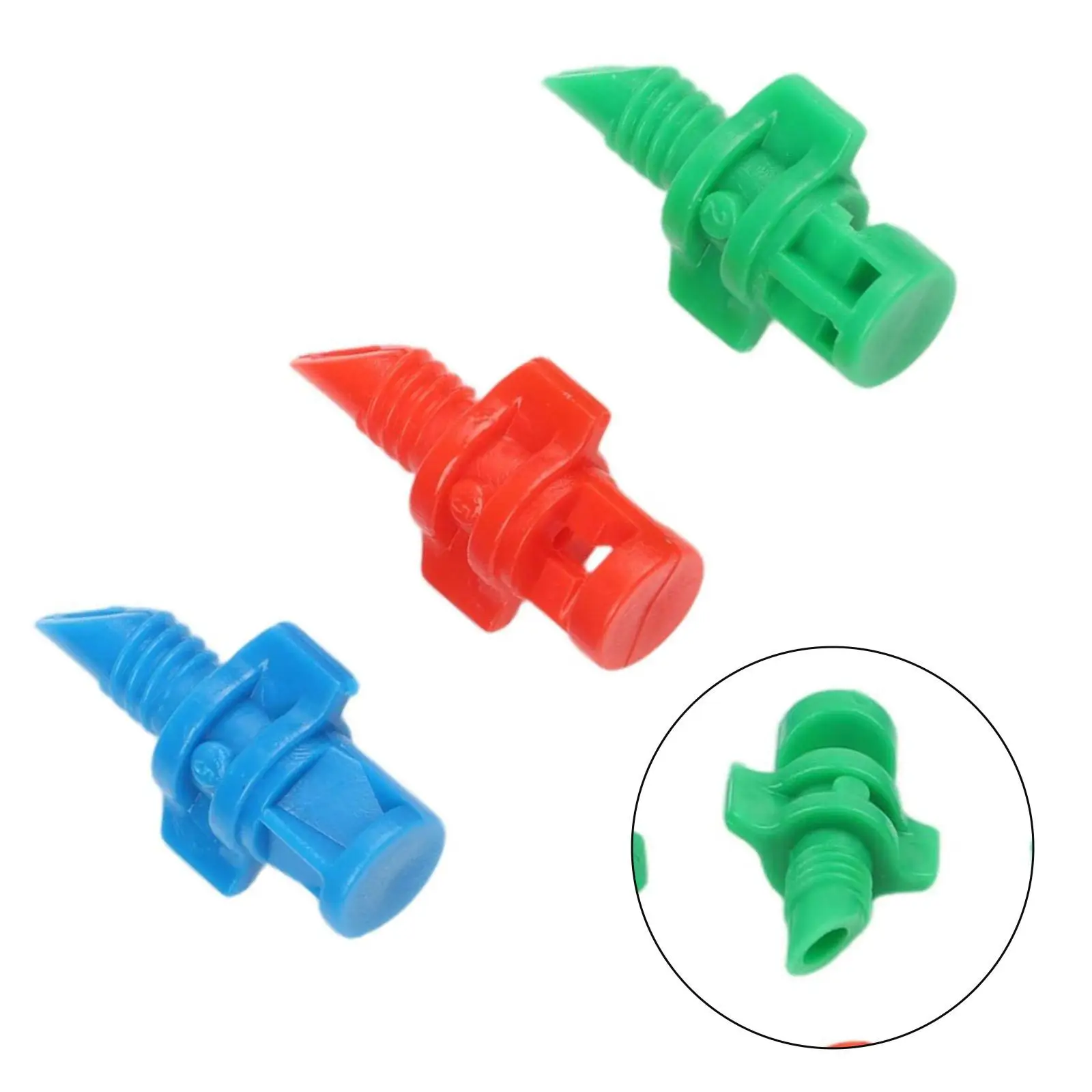 150 Pieces Drip Irrigation Emitters with 90/180/360 Degree Adjustable Sprayer Heads for Water Efficient Plant Care and Growth - view 5