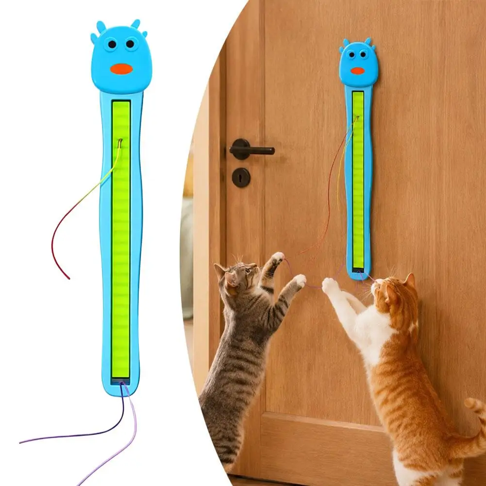 Smart Flying Rope Cat Toy Suction Cup Wall Mounted USB Charging Touch Activated Interactive Electric Toy For Indoor Kitten Play