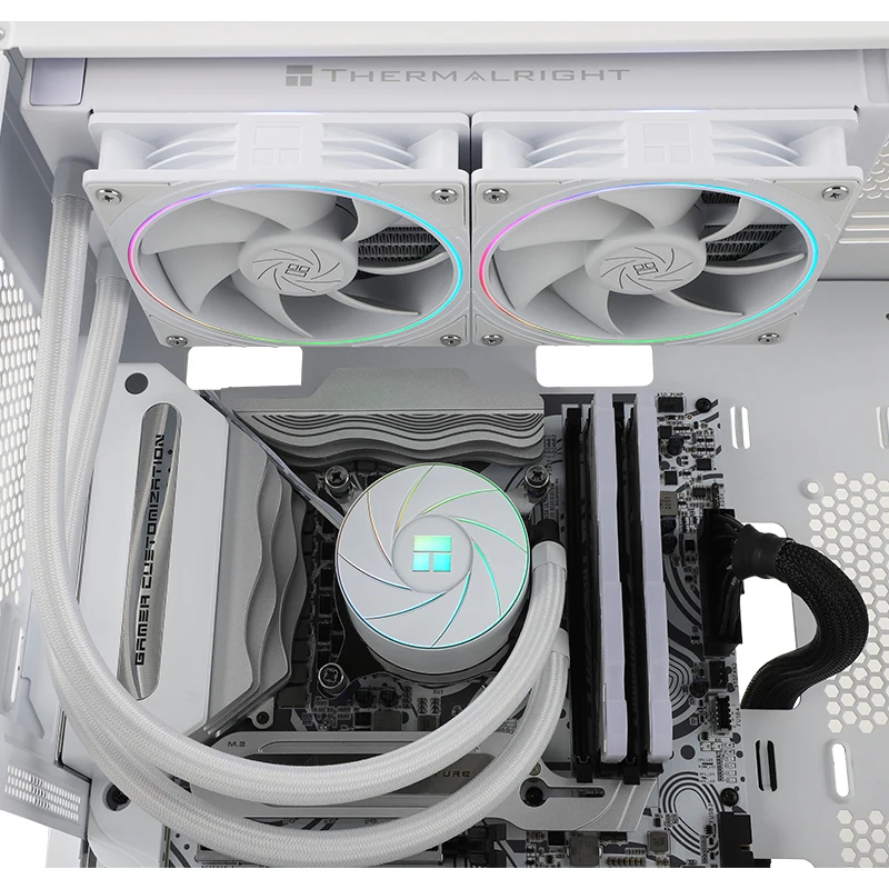 Imagem -06 - Thermalright Aqua Elite 240 Argb Branco Radiador de Refrigeração de Água 5v 3pin Argb Ventilador Cpu Refrigerador Líquido para Lga1200 1700 115x Am4 Am5