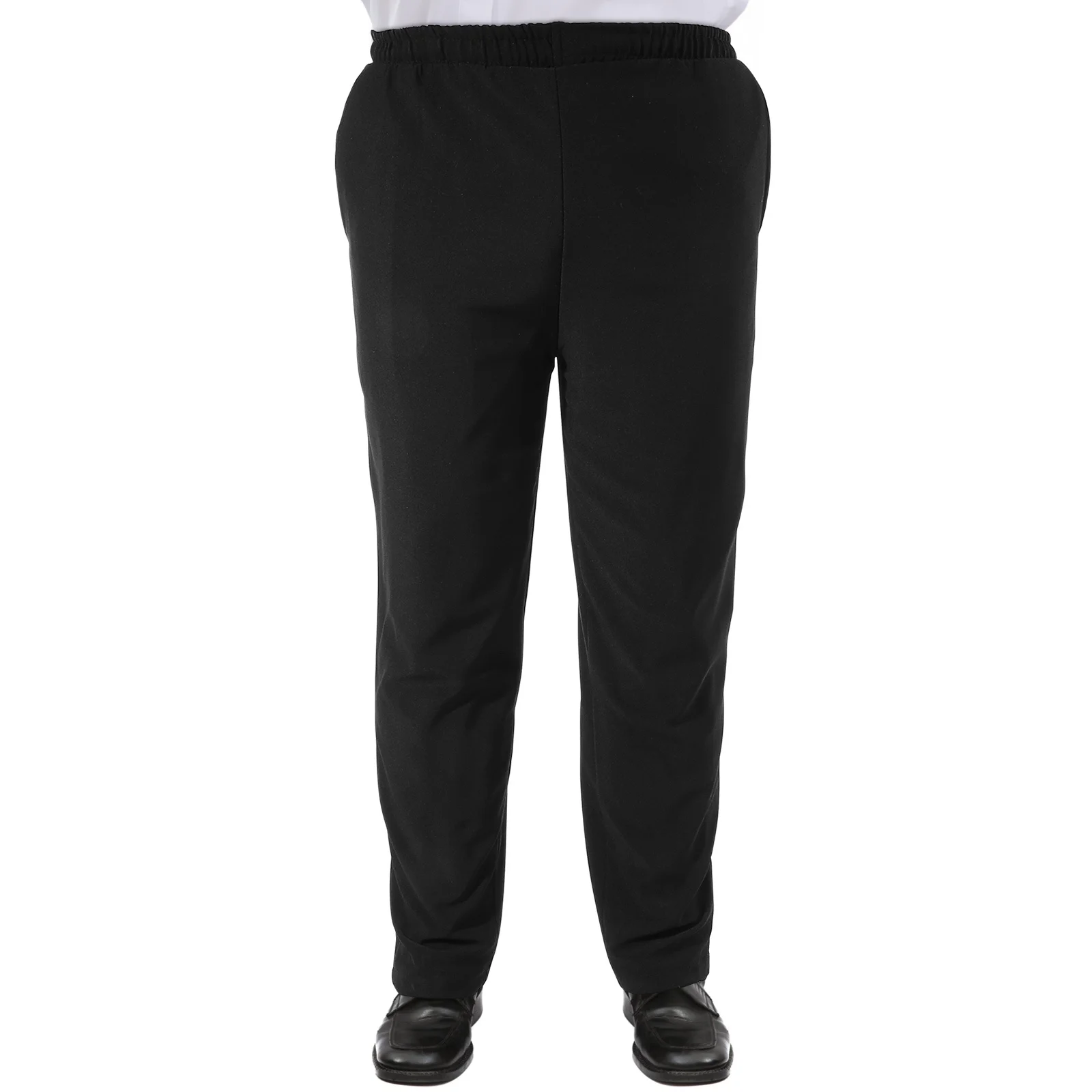Pantalones de Chef transpirables, pantalones negros para restaurante, ropa de trabajo para hombres y mujeres, pantalones sueltos, poliéster, algodón, suministros de cocina a prueba de aceite