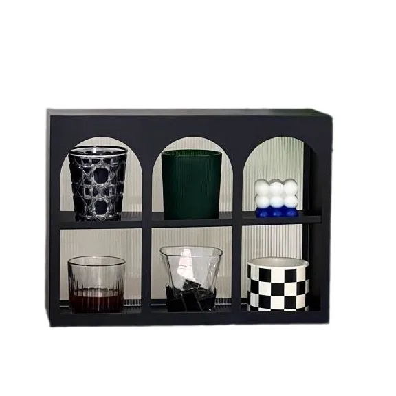 

Acrylic creative cup holder arch modeling ins dresser desktop cosmetic box display stand