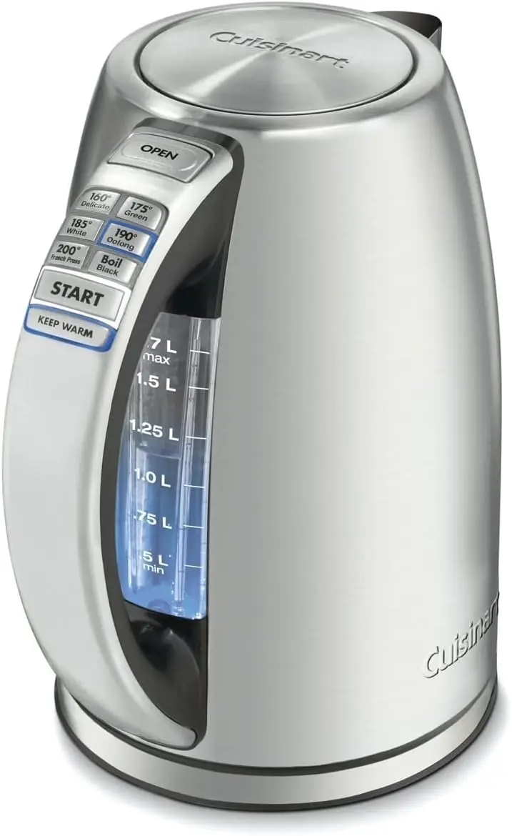 

1.7L Electric Kettle with 6 Temp Settings, Fast Boil, Cordless Design, Cool Handle for Tea & Coffee