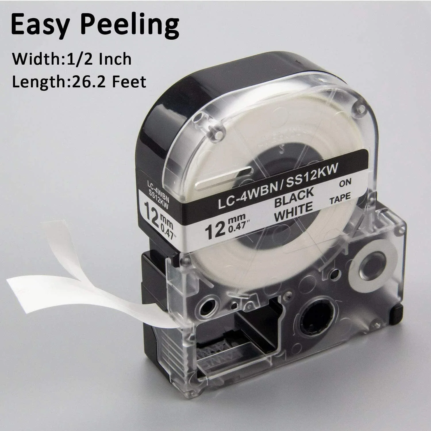 Fimax Pattern Tape SS12KW LC-4WBN 12mm Black on White ST9K 9mm SD12K LK-4BWV SC18Y Label Tapes Compatible for Epson and King Jim