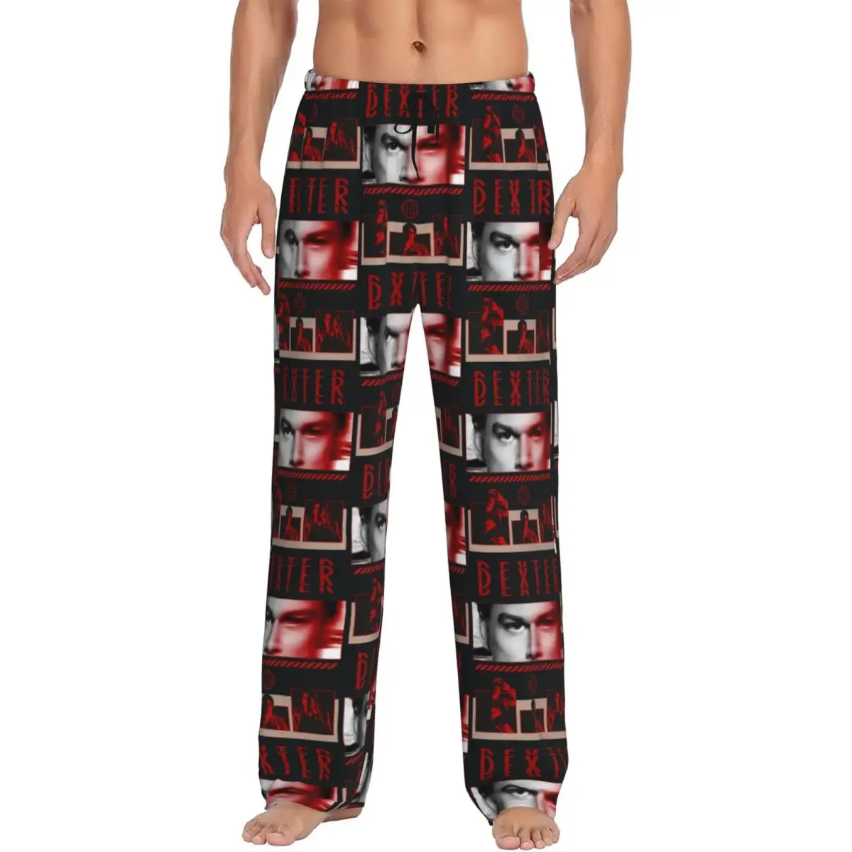 

Custom Dexter Morgan Pajama Pants Sleepwear Men's Elastic Waistband Movie Sleep Lounge Bottoms with Pockets