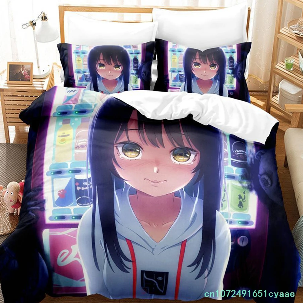 Mieruko Chan Bedding Set Single Twin Full Queen King Size Bed Set Adult Kid Bedroom Duvetcover Sets Anime Parure De Lit Bed